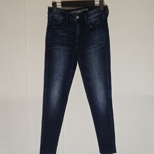 American Eagle Outfitters Women's Dark Blue Skinny Jeans